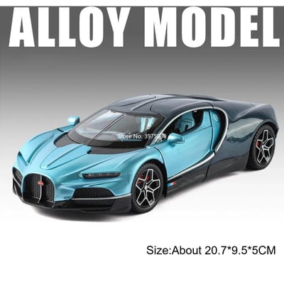 1:24 Bugatti Tourbillon Legering Diecast Speelgoed Modellen Auto's Deuren Geopend Met Licht Geluid Supercars Pull-back Auto's Jongens Cadeaus