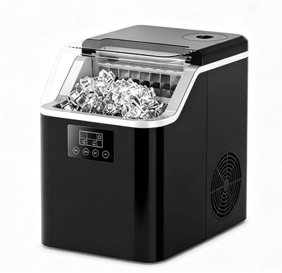 Tafelijs machine - Huishoudelijke ijsmaker - Dranken Koelen - 24 Blokjes per Cyclus - 19kg Dagijs - Zilver