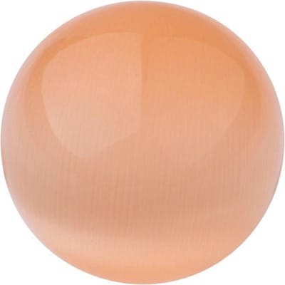 Quiges Verwisselbare Ring Steen Bolletje 8mm - Cateye Perzikkleur - E8RHR022