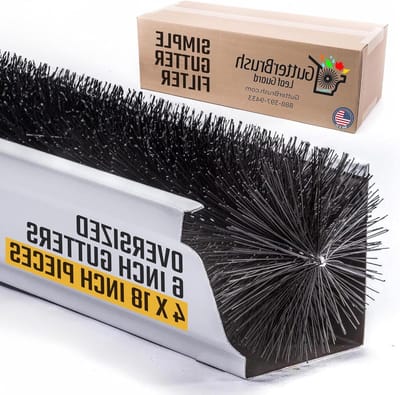 Gootborstel - Bladfilter Goot - Goten Schoonhouden - 360 Graden Bescherming - 6 ft - Zwart