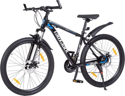 MODFU - Mountainbike - 21 Versnellingen En Verende Voorvork - Modern - Voor Dagelijks Gebruik En Terrein - IJzer - Blauw