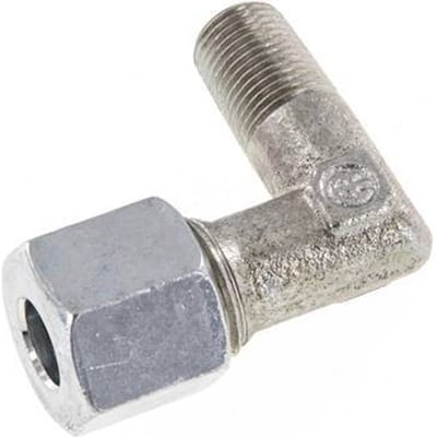 R 1/8'' Buitendraad x 8L Verzinkt Stalen L-Fitting 90graden 315 Bar DIN 2353