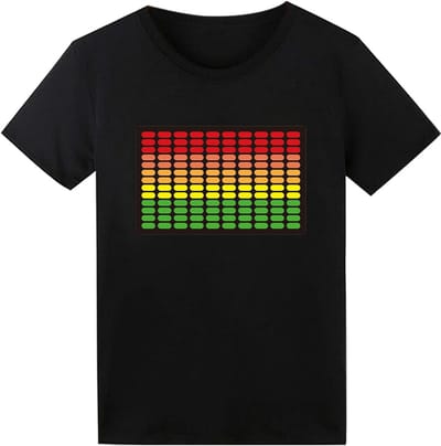 Geluidsgeactiveerd LED T-shirt Lichtgevend voor Feest en Optredens