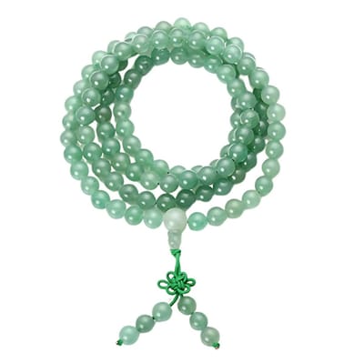 Marama - wikkelarmband Jade Groen - elastisch - edelsteen - damesarmband - mala - 108 kralen - ketting