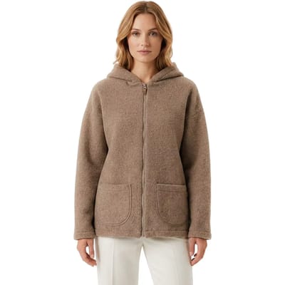 Dames lamswollen hoodie Zaffiro Zoya Sierra