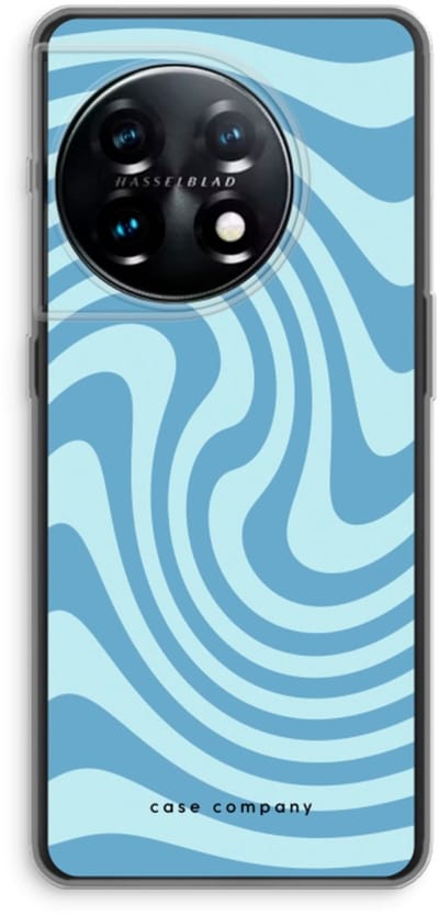 Case Company® - Hoesje geschikt voor OnePlus 11 hoesje - Swirl Blauw - Soft Cover Telefoonhoesje - Bescherming aan alle Kanten en Schermrand