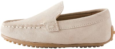 Next - Jongens - Suède instaploafers met brede pasvorm (G) - Naturel