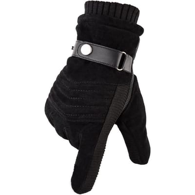Touchscreen Winter Warme Herenhandschoenen Echt Leer Casual Handschoenen Wanten voor Heren Buitensport Volle Vinger Handschoen