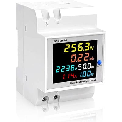Enkelfasige elektriciteitsmeter Huishoudelijke intelligente elektriciteitsmeter Geleiderailinstallatie AC veelkleurig