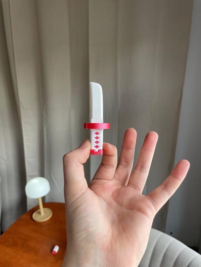 Fidget Toy Mini Katana Stress Relief Desk Toy Sensory Toy ADHD Focus TikTok Trend Gift | Rood