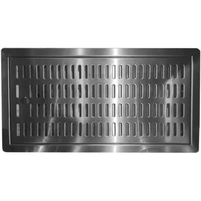 Lekblad voor biertap - Bier lekbak - 440 x 240 mm - incl. afvoeraansluiting - roestvrij staal