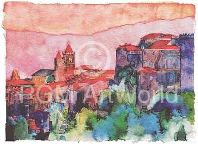 Kunstdruk Ralf Westphal - Fosdinovo, Lunigiana, Apuanische Alpen 70x50cm