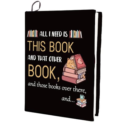 aladdien - Boekomslag - Rekbare Boekomslag - Wasbaar - Zwarte Cover - Boek Protector - Geschikt voor Hardcover Boeken - Groot formaat