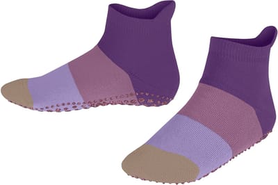 FALKE Colour Block Noppen op de zool katoen huissokken kinderen paars - maat 27-30
