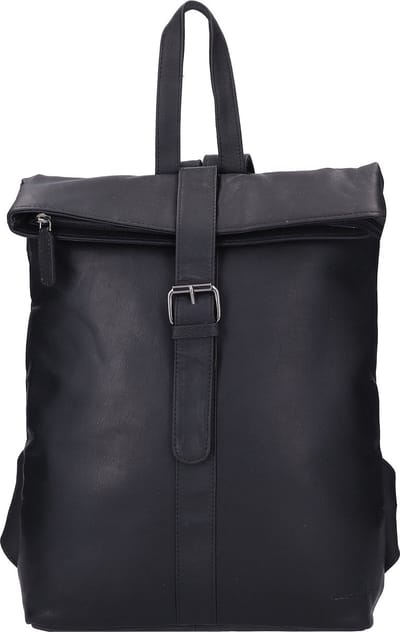 Jack Kinsky Montreal City rugzak leer 31 cm - schwarz