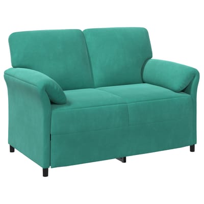 vidaXL - 2-Zits - Sofa - Turquoise - 138 - x - 83 - x - 95 - cm - Fluweel