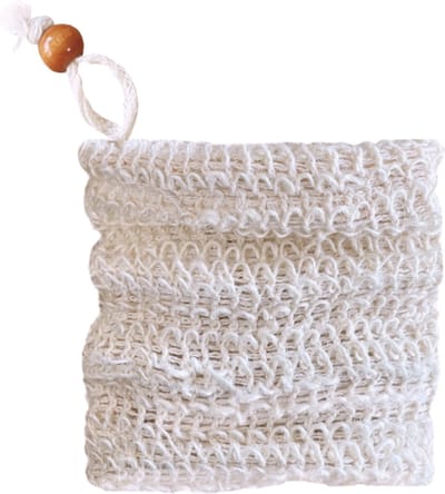 green-goose® Sisal Zeepzakje - Hemp Zeepzakje - 13 x 10,5 cm - Duurzaam Bewaarzakje voor Zeep - Scrubhandschoen - Scrubzakje