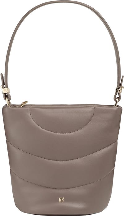 DuDu Barbara Schoudertas Leder 21.5 cm - Dames - taupe