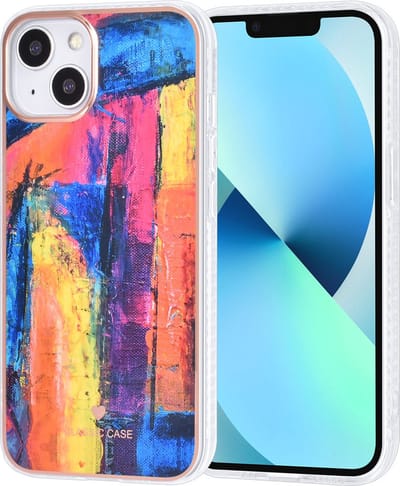 UNIQ Accessory Telefoonhoesje voor Apple iPhone 13 - TPU & PC Back Cover - Print Kleur - Beschermt Telefoon