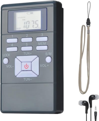 Draagbare FM Stereo Radio voor Wandelen en Joggen - Mini Pocket Digitale Tuner