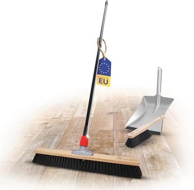 Grote zaalbezem met telescoopsteel 60 cm - ideale werkplaats en huisbezem