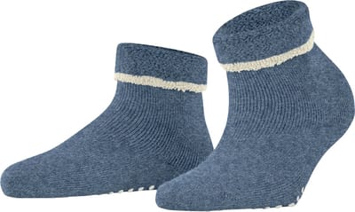 Esprit Cozy Noppen op de zool wol huissokken dames blauw - maat 35-38