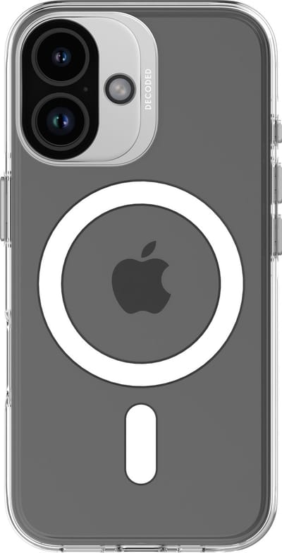 DECODED Clear Transparant Hoesje Geschikt voor iPhone 16 – Anti-Yellowing - 100% Gerecycleerd Materiaal – Geschikt voor MagSafe - Doorzichtig Hoesje