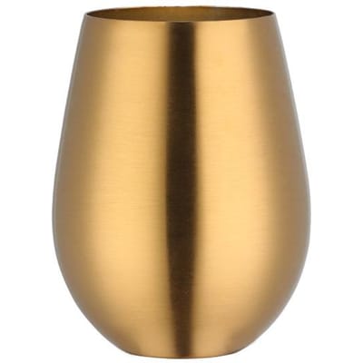 304 Roestvrij Staal Bierpul Koude Dranken Enkellaags Titanium Plating Wijnglazen 500ML Dikke Buik Waterbeker Barbenodigdheden beige