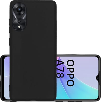Hoesje - Geschikt voor OPPO A78 5G - Sterk & Shockproof - Hoes Cover - Siliconen Case - Zwart