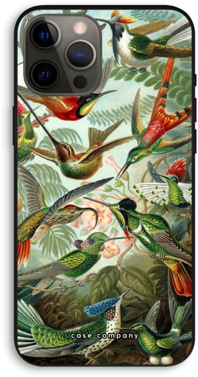 Case Company® - Hoesje geschikt voor iPhone 12 Pro Max hoesje - Haeckel Trochilidae - Biologisch Afbreekbaar Telefoonhoesje - Bescherming alle Kanten en Schermrand