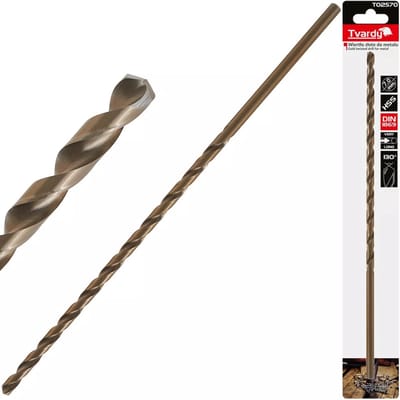 Tvardy HSS Lange Metaalboor - 7.0 mm - 290 mm - Goudkleurig - Diepe gaten boren