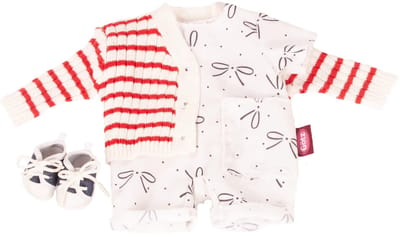 Götz Poppenkleding Kledingset Strikjes en Streepjes 30 - 33 cm