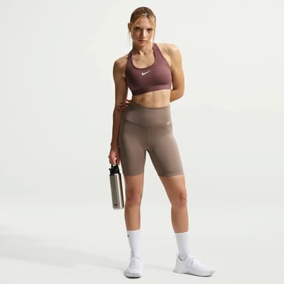 Nike Dri-fit Swoosh Medium-support Sport-bh Dx6821-502 - Kleur Paars - Maat S