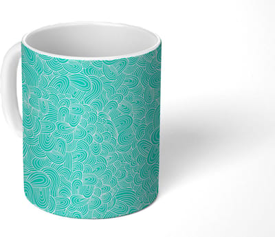 Mok - Koffiemok - Patronen - Water - Zee - Mokken - 350 ML - Beker - Koffiemokken - Theemok