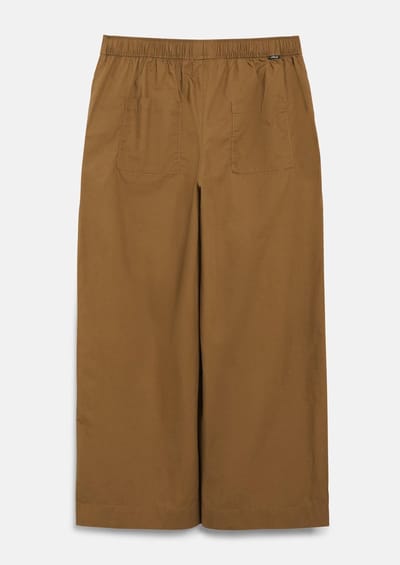 Hoge taille lichte popeline culotte broek voor vrouwen s.Oliver