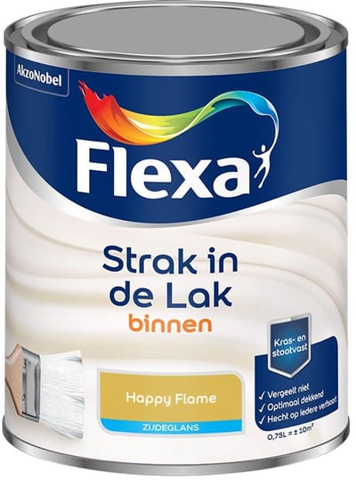 Flexa - Strak In De Lak Binnenlak Zijdeglans - Happy Flame - Mengverf - 750 Ml