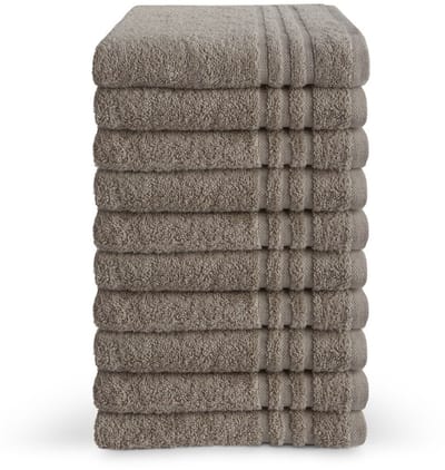 Byrklund handdoeken 50 x 100 - set van 10 - 100% Katoen - Hotelkwaliteit - Zacht en Absorberend - Taupe