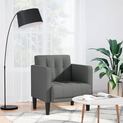 vidaXL - Fauteuil - met - armleuningen - 53 - cm - stof - donkergrijs