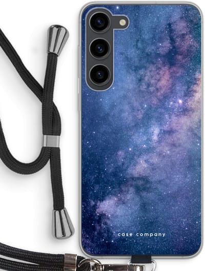 Case Company® - Hoesje met koord geschikt voor Samsung Galaxy S23 Plus hoesje met Koord - Nebula - Telefoonhoesje met Zwart Koord - Bescherming aan alle Kanten en Over de Schermrand