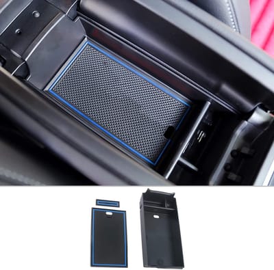 Mercedes A-Class W177 B-Class W247 GLA H247 GLB X247 CLA C118 2019-2024 Center Console Organizer, Armsteun, Opbergbak, Autoaccessoires, Blauw, Interieuraccessoires, Ruimtebesparend