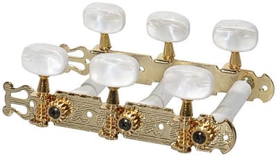 Boston 127-PG Stemmechanieken voor Klassieke Gitaar 3L/3R Goud met Parelmoer Knoppen 70 mm