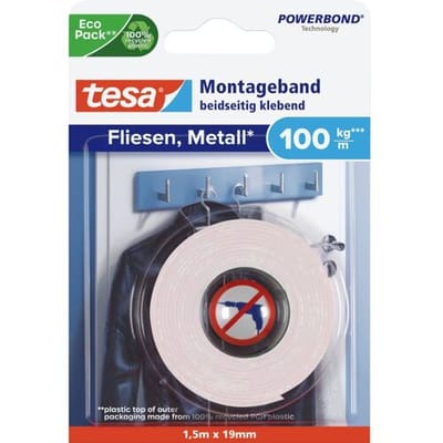 tesa ULTRA STRONG 77746-00000-00 Montagetape tesa Powerbond Wit (l x b) 1.5 m x 19 mm 1 stuk(s)