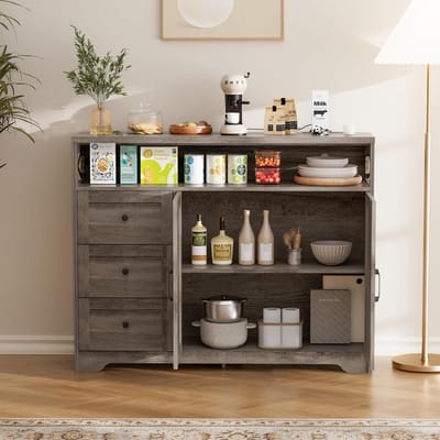 Dressoir 120 x 35 x - 120x35x95 cm - Grijs - Medahomestore