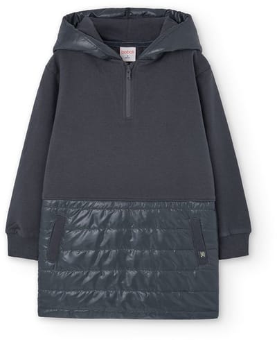 Boboli Fleece Combined Jurk Grijs 5 Years
