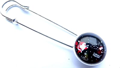 2 Love it Kerstman - Sjaalspeld - Vestsluiting - Diameter 20 mm - Lengte: 8 cm - Kerst