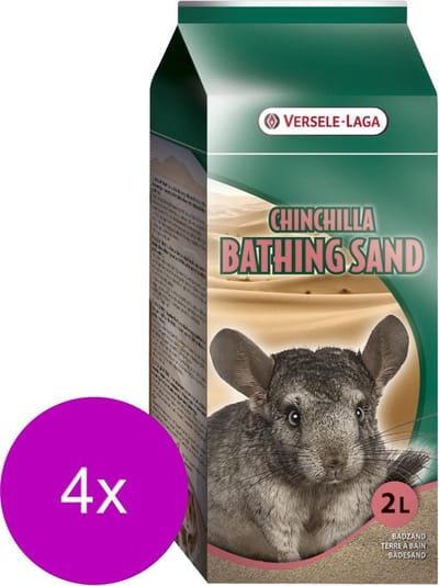 Versele-Laga Chinchilla Badzand - Vachtverzorging - 4 x 2 l