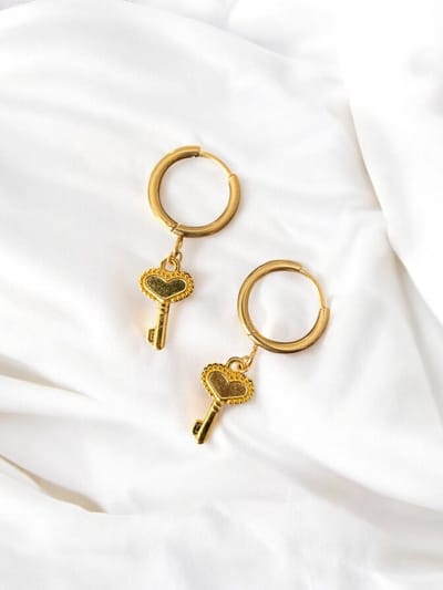 Hiden - Sieraad Oorbellen - Oorknopjes - Oorringen - Sieraden - Moederdag Cadeau - Oorbellen - Mode - Love keys