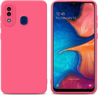 Cadorabo Hoesje geschikt voor Samsung Galaxy A20 / A30 / M10s in FLUID ROOD - Beschermhoes gemaakt van flexibel TPU silicone Cover Fluid Case