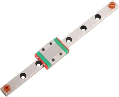 Lineaire geleiderail 9mm breed met glijblok, 150mm lang, miniatuur ontwerp voor precisietoepassingen