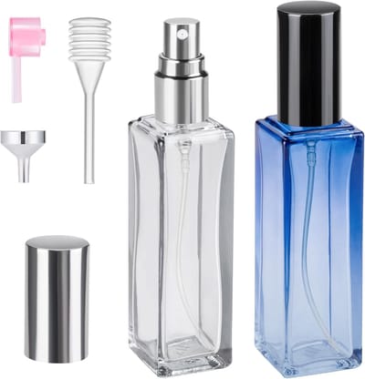 Set van 2 Transparante Lege Parfumflesjes, Navulbare Sprayflessen van 20ml voor Reizen, Fijnnevel Atomizers voor Dagelijks Gebruik